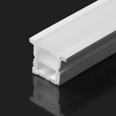Funda de silicona flexible blanca - Tira LED a neón - 16x16 mm - Empotrable