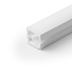 Funda de silicona flexible blanca - Tira LED a neón - 10x10 mm - Curvatura horizontal - Superficie