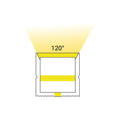 Funda de silicona flexible negra - Tira LED a neón - 10x10 mm - Superficie