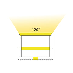 Funda de silicona flexible blanca - Tira LED a neón - 10x12 mm - Superficie