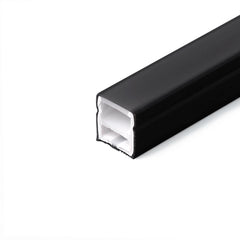 Funda de silicona flexible negra - Tira LED a neón - 12x12 mm - Superficie