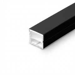 Funda de silicona flexible negra - Tira LED a neón - 16x16 mm - Superficie