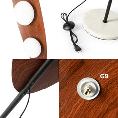 Lámpara de pie "Pacific" - Efecto madera - 3 x G9
