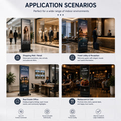 Pantalla LED tipo Póster Plegable P1.86 | 344x1032 px | Cartel Digital Interior