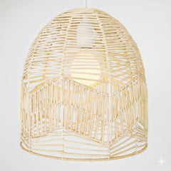 Lámpara colgante de mimbre "NORMA" - Ø35cm - E27