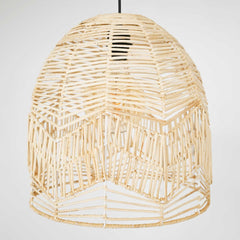 Lámpara colgante de mimbre "NORMA" - Ø35cm - Con interruptor y enchufe - E27
