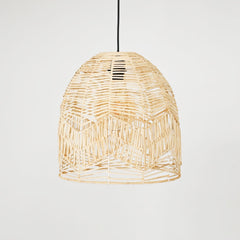 Lámpara colgante de mimbre "NORMA" - Ø35cm - Con interruptor y enchufe - E27