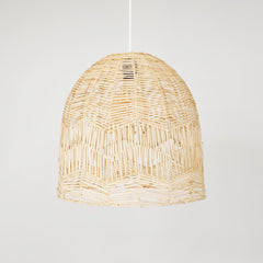 Lámpara colgante de mimbre "NORMA" - Ø45cm - Con interruptor y enchufe - E27