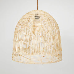 Lámpara colgante de mimbre "NORMA" - Ø45cm - Con interruptor y enchufe - E27