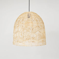 Lámpara colgante de mimbre "NORMA" - Ø45cm - Con interruptor y enchufe - E27