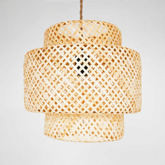 Lámpara colgante de mimbre "JENSEN" - Ø40cm - E27