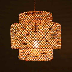Lámpara colgante de mimbre "JENSEN" - Ø40cm - E27