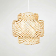 Lámpara colgante de mimbre "JENSEN" - Ø50cm - E27