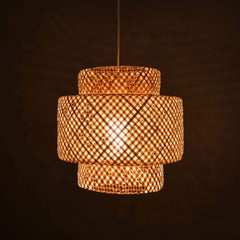 Lámpara colgante de mimbre "JENSEN" - Ø50cm - E27