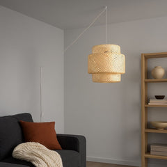 Lámpara colgante de mimbre "JENSEN" - Ø50cm - Con interruptor y enchufe - E27