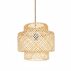 Lámpara colgante de mimbre "JENSEN" - Ø50cm - E27