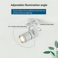 Aplique de pared y techo LED COB "ESCOP" Orientable con ángulo lumínico ajustable - 12W