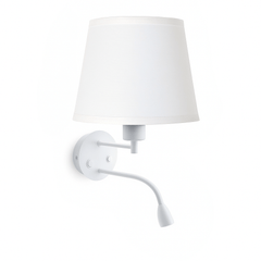 Aplique de pared "PAIR" E27 con foco LED de lectura 3W