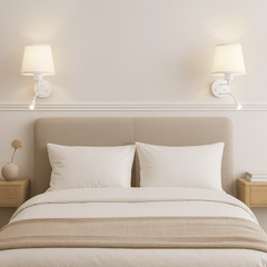 Aplique de pared "PAIR" E27 con foco LED de lectura 3W
