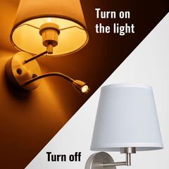 Aplique de pared "PAIR" E27 con foco LED de lectura 3W