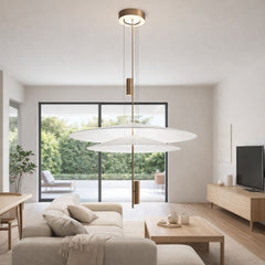 Lámpara colgante de diseño "HERON" - Discos - 15W - 2800K