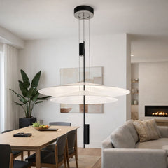 Lámpara colgante de diseño "HERON" - Discos - 15W - 2800K