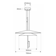 Lámpara colgante de diseño "HERON" - Discos - 15W - 2800K
