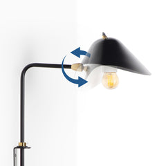 Aplique de pared de diseño con enchufe "Halo Wall" - E27