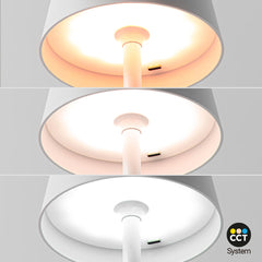 Lámpara de mesa LED CCT portátil - Táctil - Ø100 mm