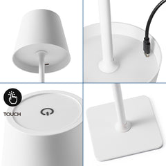 Lámpara de mesa LED CCT portátil - Táctil - Ø100 mm