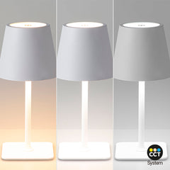 Lámpara de mesa LED CCT portátil - Táctil - Ø100 mm