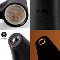 Lámpara de mesa LED portátil - Táctil - 3000K