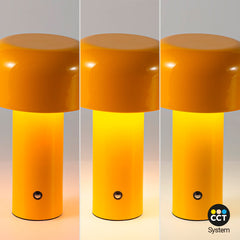 Lámpara de mesa LED CCT portátil - Táctil - Ø125 mm
