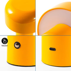 Lámpara de mesa LED CCT portátil - Táctil - Ø125 mm