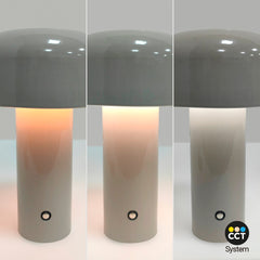 Lámpara de mesa LED CCT portátil - Táctil - Ø125 mm