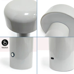 Lámpara de mesa LED CCT portátil - Táctil - Ø125 mm