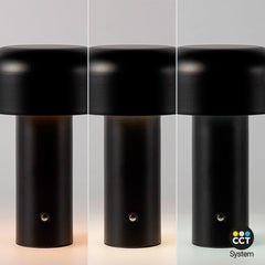 Lámpara de mesa LED CCT portátil - Táctil - Ø125 mm