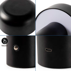 Lámpara de mesa LED CCT portátil - Táctil - Ø125 mm
