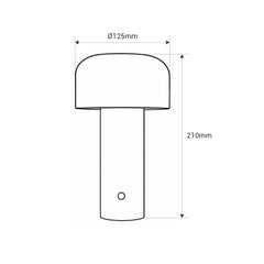 Lámpara de mesa LED CCT portátil - Táctil - Ø125 mm