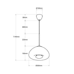 Lampara colgante de diseño "Hugo"