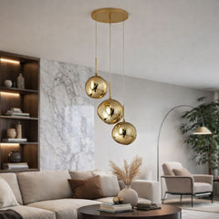 Lámpara colgante cristal triple "KADNIS" - 3 x E27