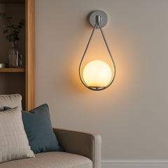 Aplique de pared bola cristal "Clara" - E14