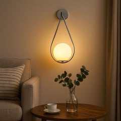 Aplique de pared bola cristal "Clara" - E14
