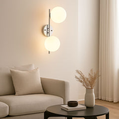Aplique de pared doble bola cristal "Double"