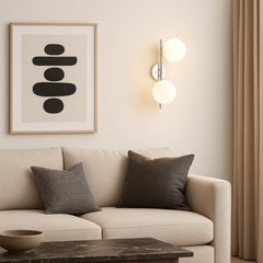Aplique de pared doble bola cristal "Double"