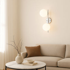 Aplique de pared doble bola cristal "Double"