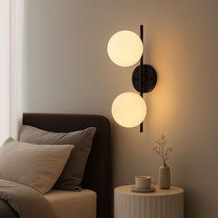 Aplique de pared doble bola cristal "Double"