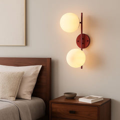 Aplique de pared doble bola cristal "Double"