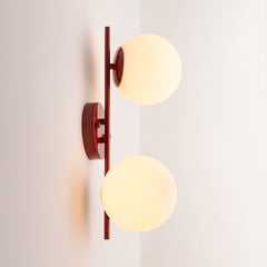 Aplique de pared doble bola cristal "Double"