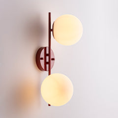 Aplique de pared doble bola cristal "Double"